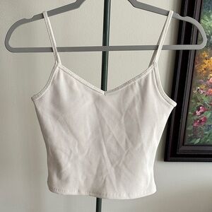 GapFit Ribbed V-Neck Spaghetti Strap Tank Top